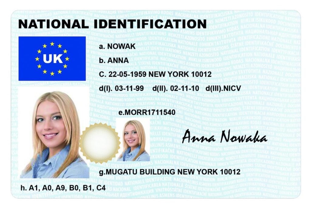NATIONAL UK ID CARD 2
