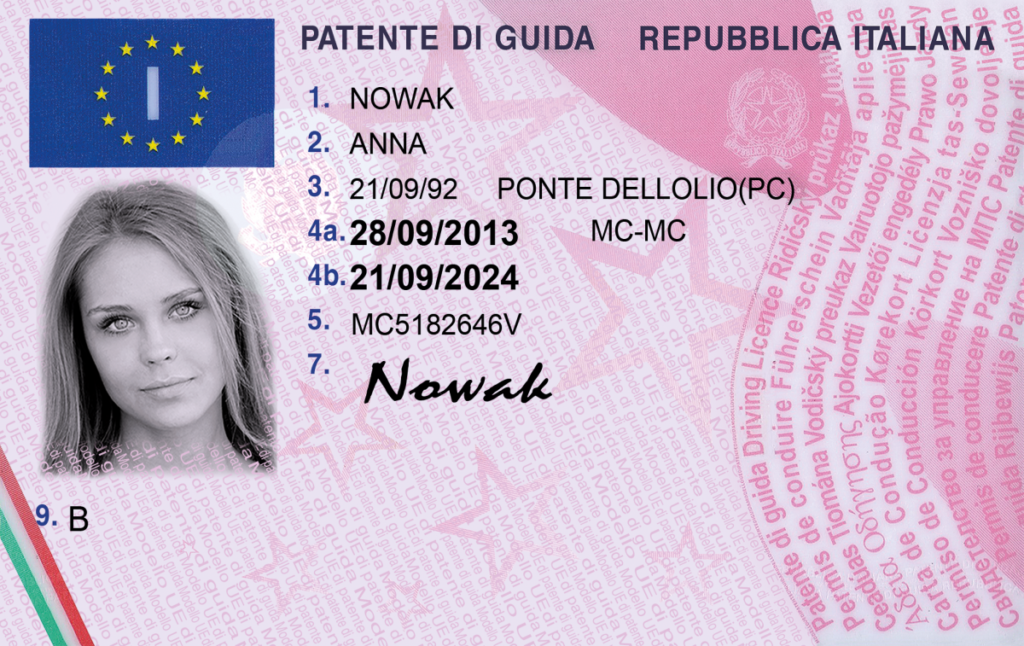 Italian driving licence