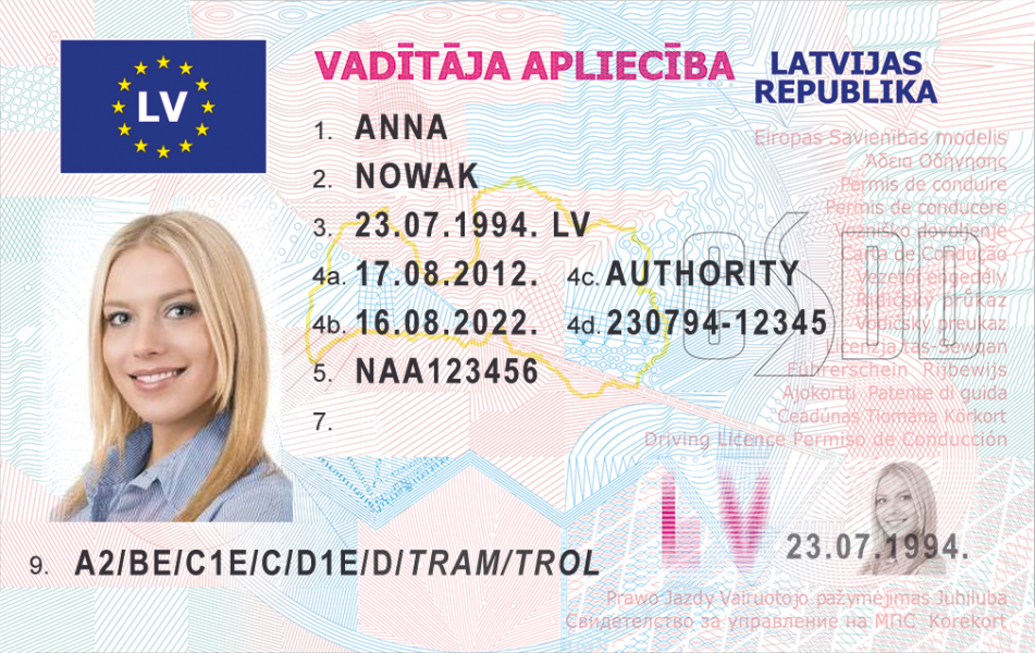 Latvian Driving Licence