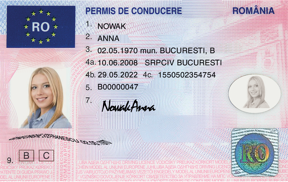Romanian Driving Licence
