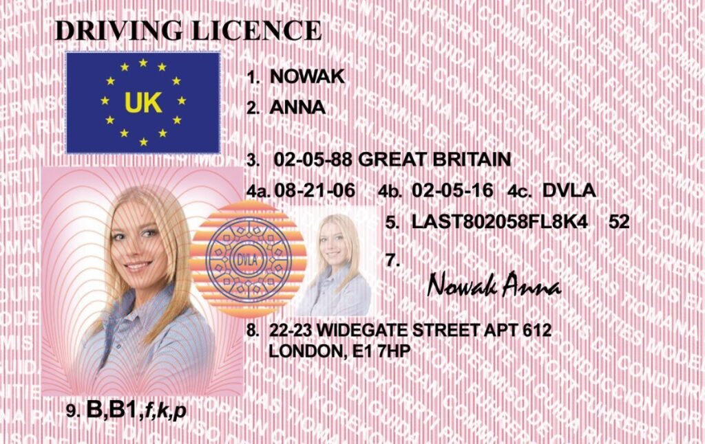 UK Driving licence Old Card