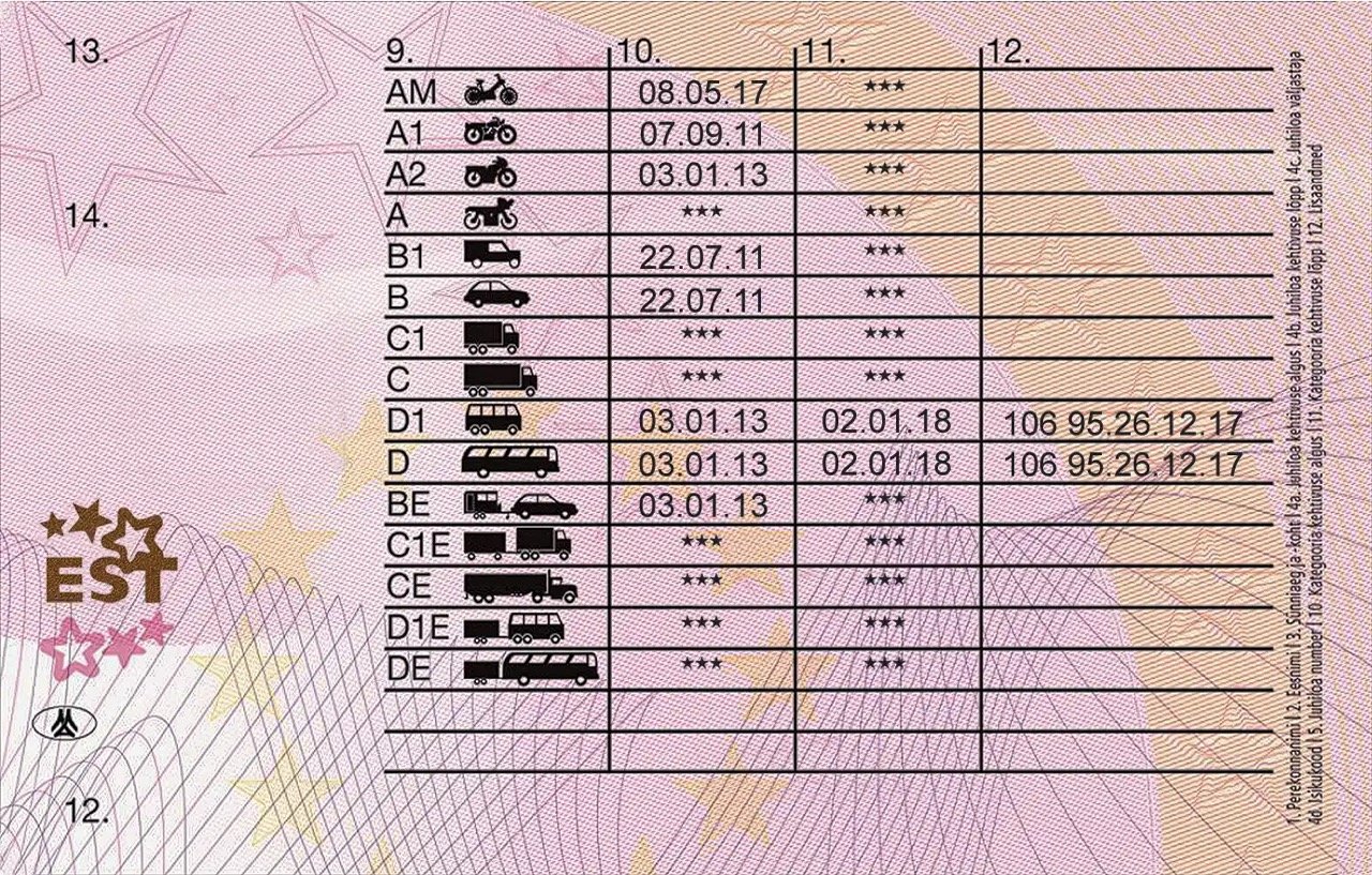 Estonian Driving License - Image 2