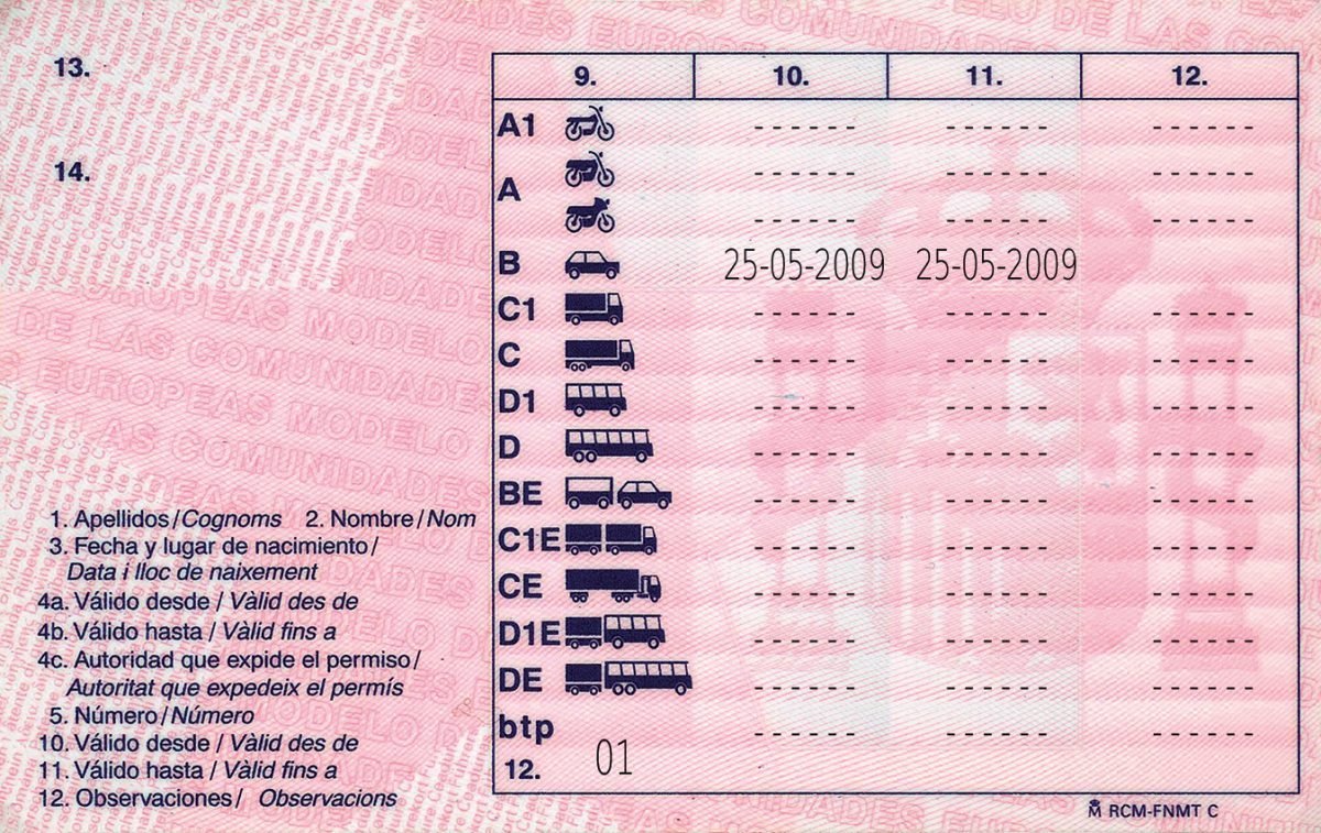 Spanish driving licence - Image 2