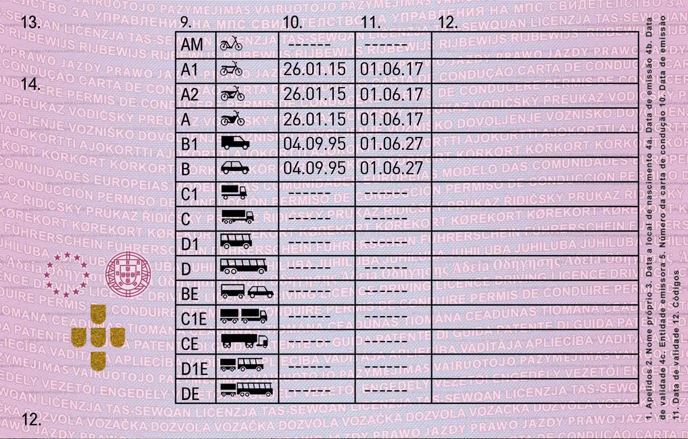 Portugese Driving License - Image 2
